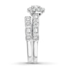 Thumbnail Image 2 of Diamond Bridal Set 1-1/5 ct tw Round/Baguette 14K White Gold