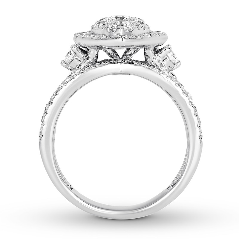 Diamond Engagement Ring 2 ct tw Round-cut 14K White Gold
