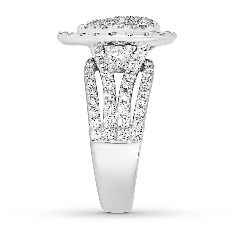 Diamond Engagement Ring 2 ct tw Round-cut 14K White Gold