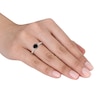 Thumbnail Image 3 of Black Diamond Engagement Ring 1-1/5 ct tw Round 14K Yellow Gold