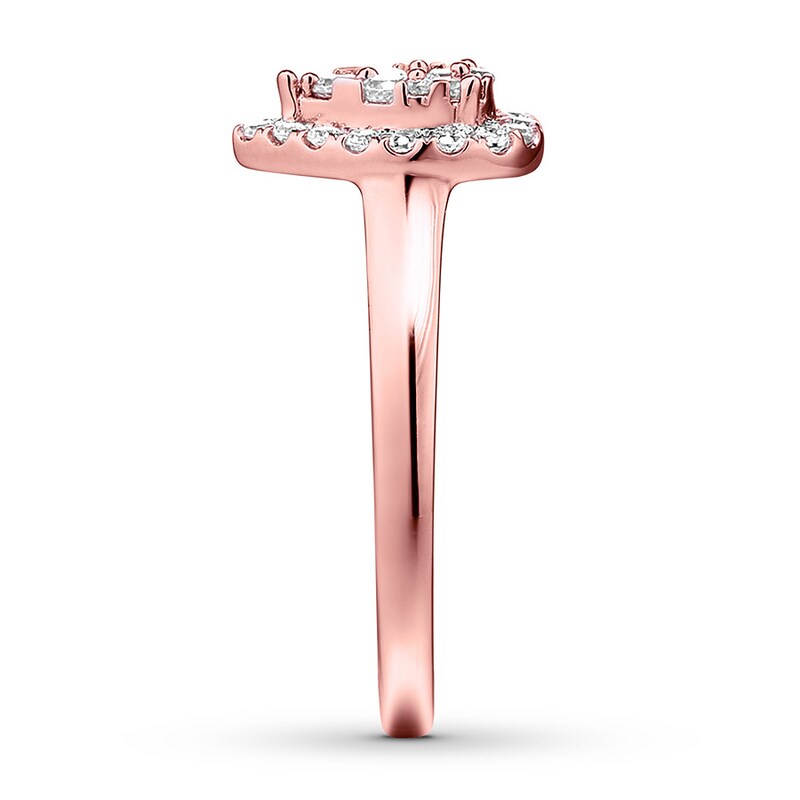 Main Image 3 of Diamond Engagement Ring 3/8 ct tw Round-cut 14K Rose Gold