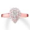 Thumbnail Image 3 of Diamond Engagement Ring 3/8 ct tw Round-cut 14K Rose Gold