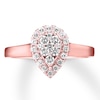 Thumbnail Image 4 of Diamond Engagement Ring 3/8 ct tw Round-cut 14K Rose Gold