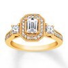 Thumbnail Image 1 of Emerald-cut Diamond Engagement Ring 1 ct tw 14K Yellow Gold