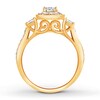 Thumbnail Image 2 of Emerald-cut Diamond Engagement Ring 1 ct tw 14K Yellow Gold