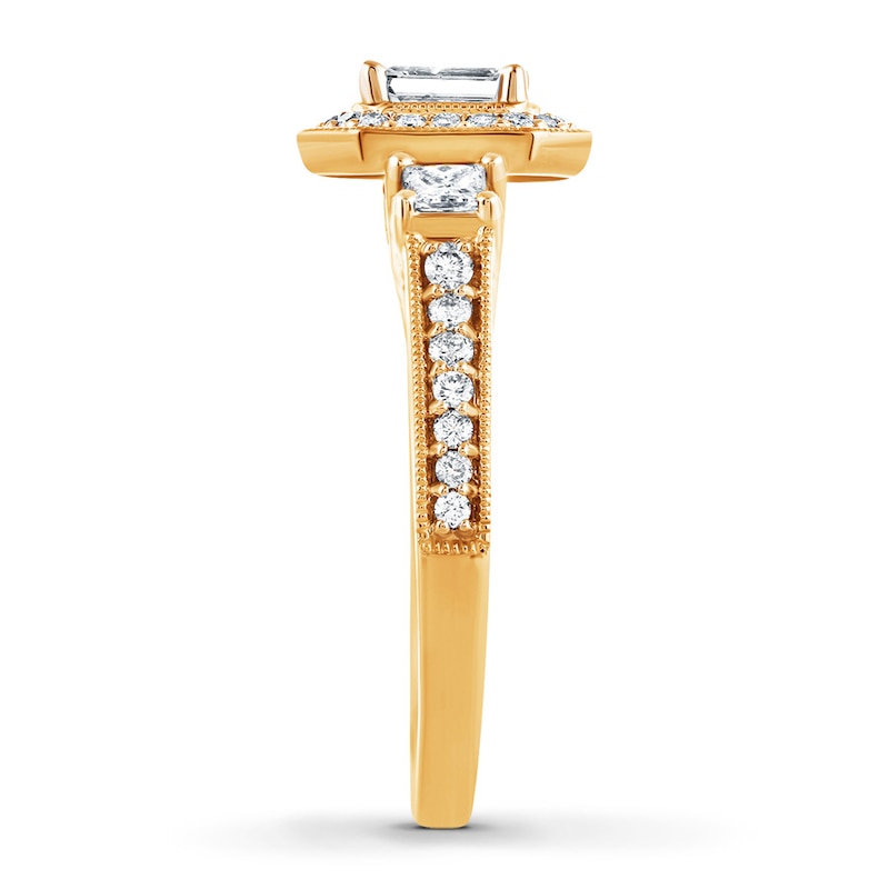 Emerald-cut Diamond Engagement Ring 1 ct tw 14K Yellow Gold