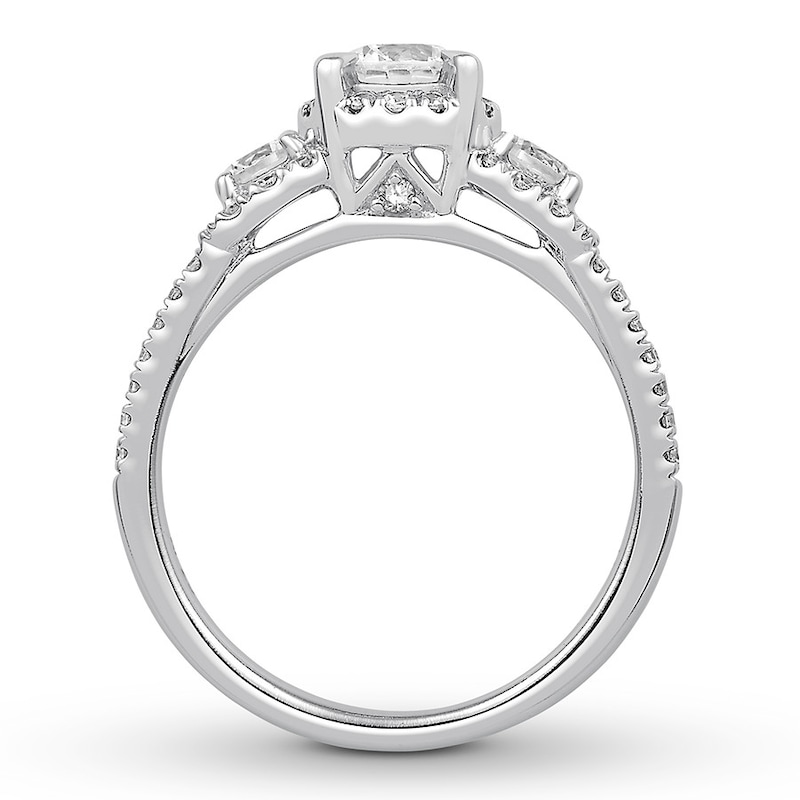 Diamond Engagement Ring 1-1/5 ct tw Round-cut 14K White Gold