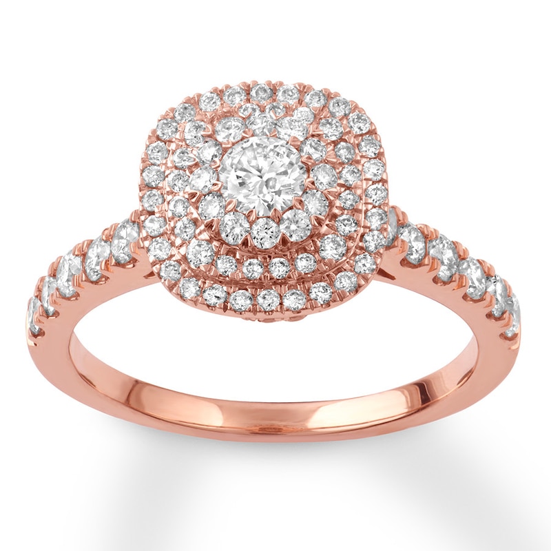 Diamond Engagement Ring 1 ct tw Round-cut 14K Rose Gold