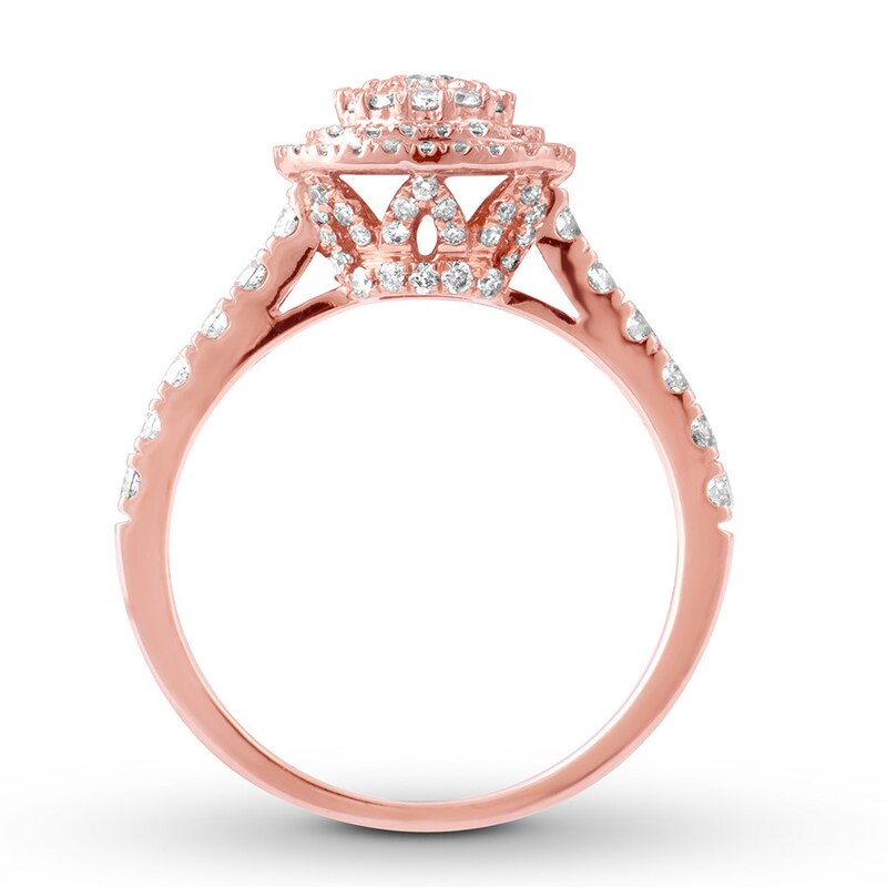 Diamond Engagement Ring 1 ct tw Round-cut 14K Rose Gold