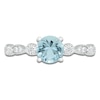 Thumbnail Image 1 of Aquamarine Engagement Ring 1/10 ct tw Diamonds 14K White Gold
