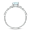 Thumbnail Image 2 of Aquamarine Engagement Ring 1/10 ct tw Diamonds 14K White Gold