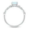 Thumbnail Image 3 of Aquamarine Engagement Ring 1/10 ct tw Diamonds 14K White Gold