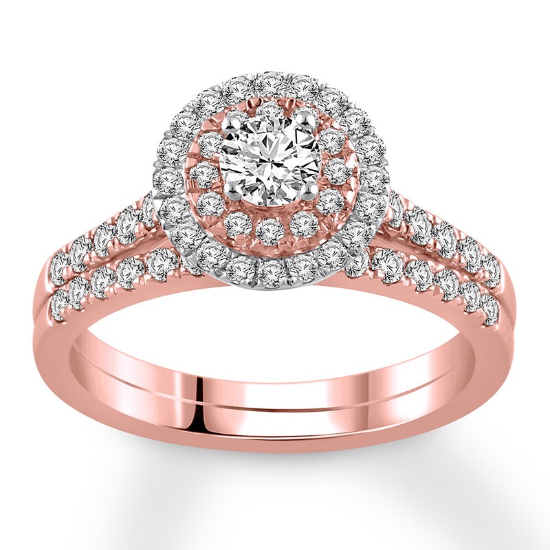 Diamond Bridal Set 1 carat tw Round-cut 14K Two-Tone Gold
