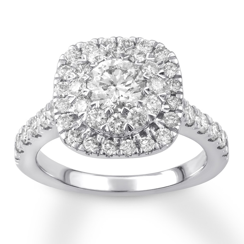 Diamond Engagement Ring 1-7/8 ct tw Round-cut 14K White Gold