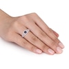 Thumbnail Image 4 of Black Diamond Ring 1 carat tw Round-cut 14K White Gold