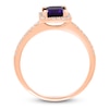 Thumbnail Image 7 of Amethyst Bridal Set 1/3 ct tw Diamonds 14K Rose Gold