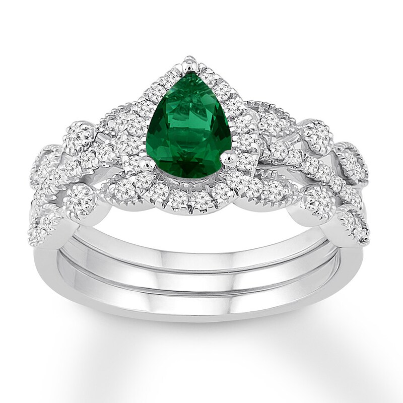 Emerald And Diamond Wedding Ring Emerald And Diamond Wedding Ring