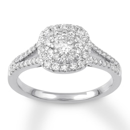 Diamond Engagement Ring 5/8 ct tw Round 14K White Gold