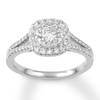 Diamond Engagement Ring 5/8 ct tw Round 14K White Gold