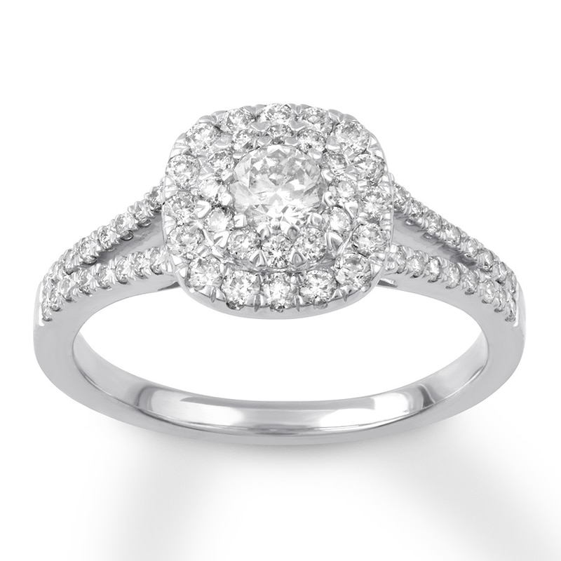 Diamond Engagement Ring 5/8 ct tw Round 14K White Gold with 360