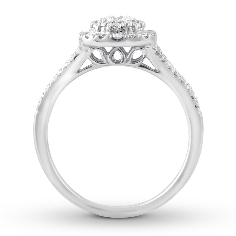 Diamond Engagement Ring 5/8 ct tw Round 14K White Gold