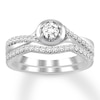 Thumbnail Image 0 of Diamond Bridal Set 1/2 ct tw Round-cut 14K White Gold