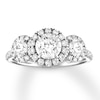 Thumbnail Image 0 of Diamond 3-Stone Engagement Ring 2 ct tw Round 14K White Gold