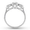Thumbnail Image 1 of Diamond 3-Stone Ring 2 ct tw Round-cut 14K White Gold