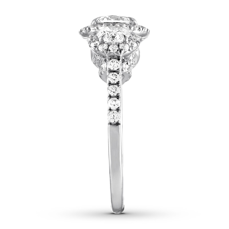 Diamond 3-Stone Ring 2 ct tw Round-cut 14K White Gold