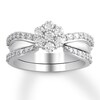 Thumbnail Image 1 of Diamond Bridal Set 7/8 ct tw Round-cut 14K White Gold