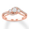 Thumbnail Image 1 of Diamond Engagement Ring 1/2 ct tw Round-cut 14K Rose Gold