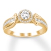 Thumbnail Image 1 of Diamond Engagement Ring 5/8 ct tw Round-cut 14K Yellow Gold