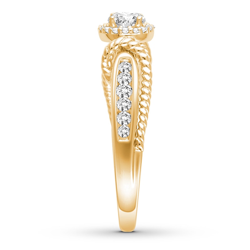 Main Image 2 of Diamond Engagement Ring 5/8 ct tw Round-cut 14K Yellow Gold