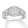 Thumbnail Image 0 of Diamond Engagement Ring 3/4 ct tw Princess-cut 14K White Gold