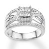 Thumbnail Image 0 of Diamond Engagement Ring 7/8 ct tw Princess-cut 14K White Gold