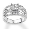 Thumbnail Image 0 of Diamond Engagement Ring 7/8 ct tw Princess-cut 14K White Gold
