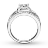 Thumbnail Image 1 of Diamond Engagement Ring 7/8 ct tw Princess-cut 14K White Gold