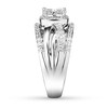 Thumbnail Image 2 of Diamond Engagement Ring 7/8 ct tw Princess-cut 14K White Gold