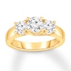 Thumbnail Image 1 of Diamond 3-Stone Ring 1-5/8 ct tw Round-cut 14K Yellow Gold