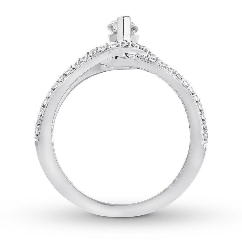 Diamond Engagement Ring 1-1/5 ct tw Marquise 14K White Gold