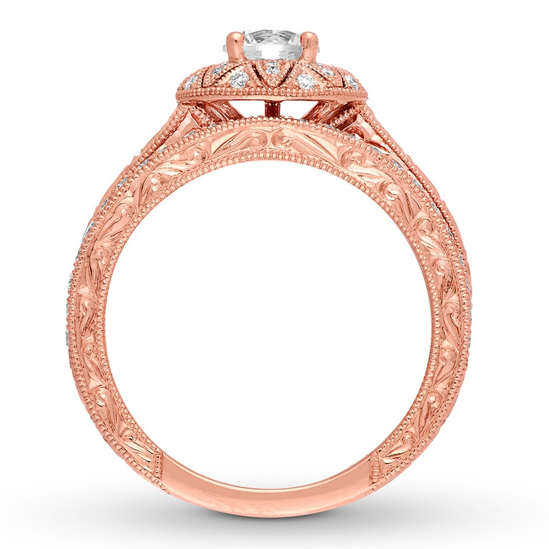 Neil Lane Bridal Set 7/8 ct tw Round-cut 14K Rose Gold