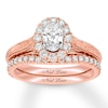 Thumbnail Image 0 of Neil Lane Bridal Set 1-1/4 ct tw Oval-cut 14K Rose Gold