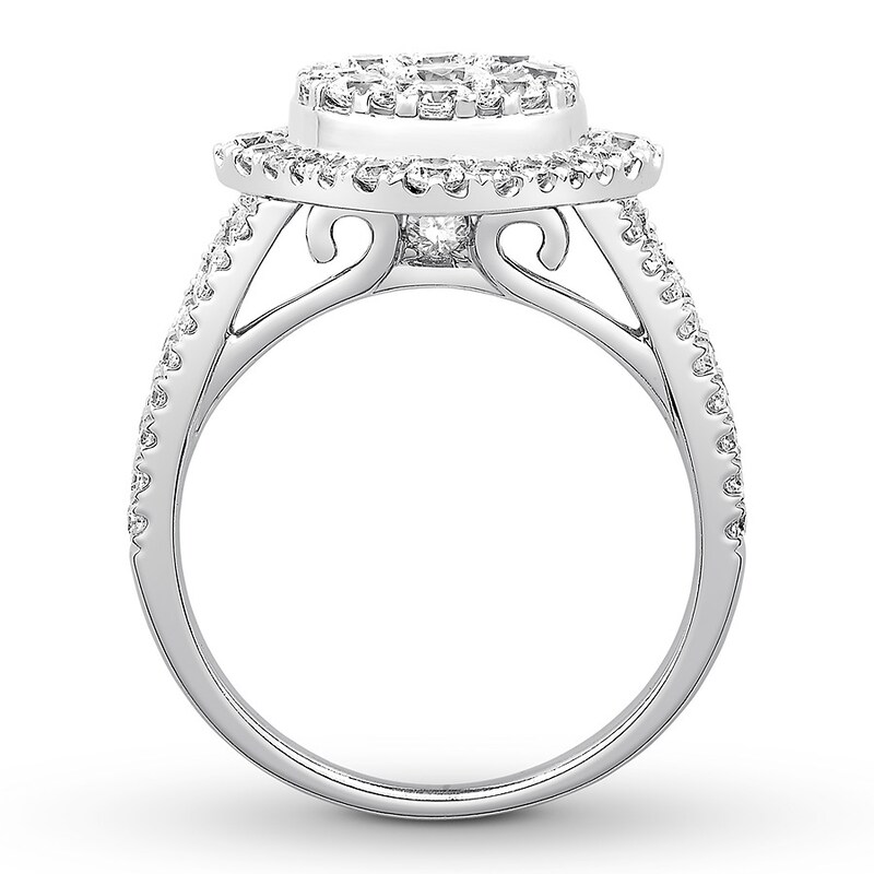Diamond Engagement Ring 1-3/4 ct tw Round-cut 14K White Gold
