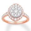 Thumbnail Image 0 of Diamond Engagement Ring 1-1/3 ct tw Round 14K Two-Tone Gold