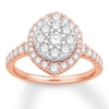 Thumbnail Image 1 of Diamond Engagement Ring 1-1/3 ct tw Round 14K Two-Tone Gold