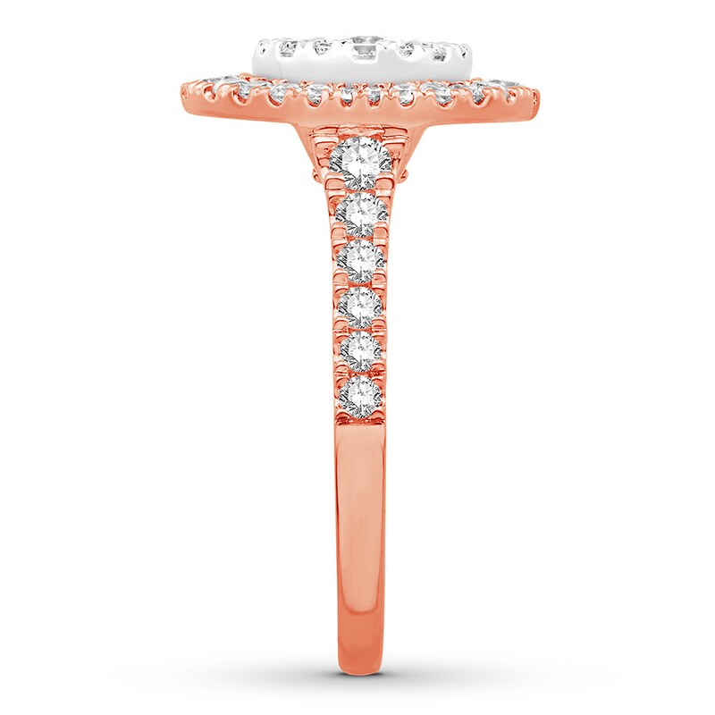 Main Image 3 of Diamond Engagement Ring 1-1/3 ct tw Round 14K Two-Tone Gold