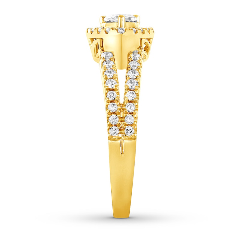 Main Image 2 of Diamond Engagement Ring 7/8 ct tw Pear-shaped 14K Yellow Gold