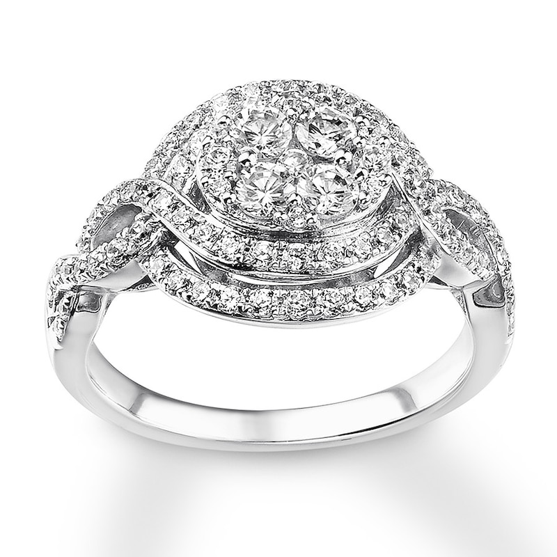 Diamond Engagement Ring 1 carat tw Round-cut 14K White Gold