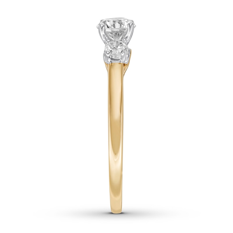 Diamond 3-Stone Ring 5/8 carat tw Round-cut 14K Two-Tone Gold