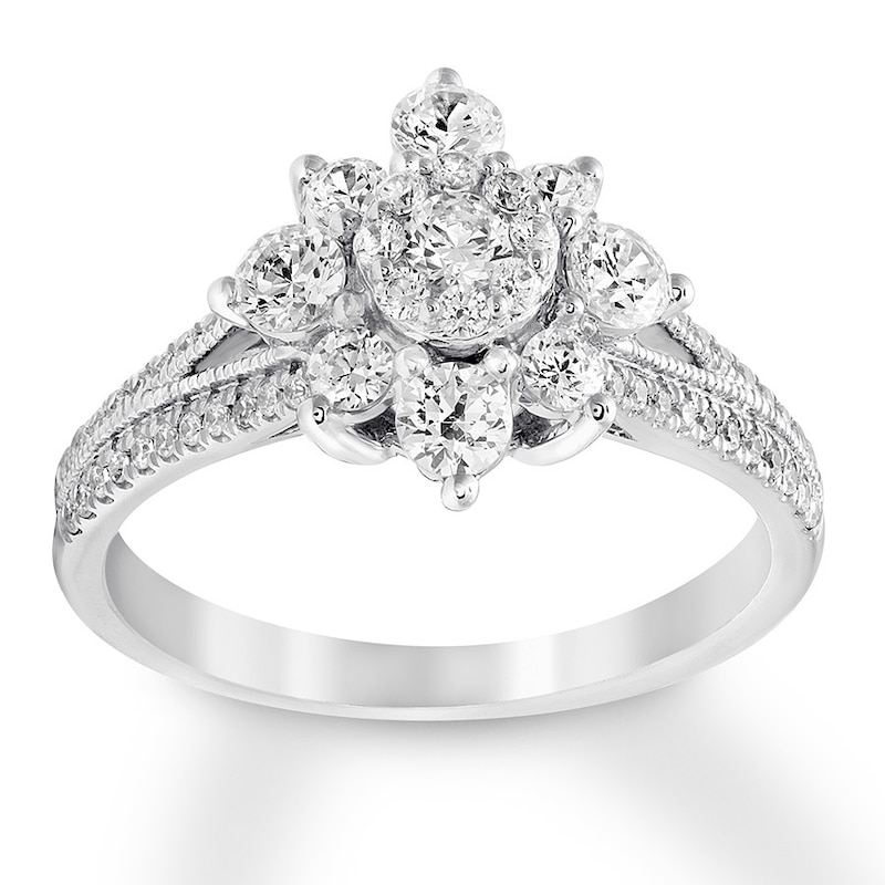 Main Image 1 of Diamond Engagement Ring 1 carat tw Round-cut 14K White Gold